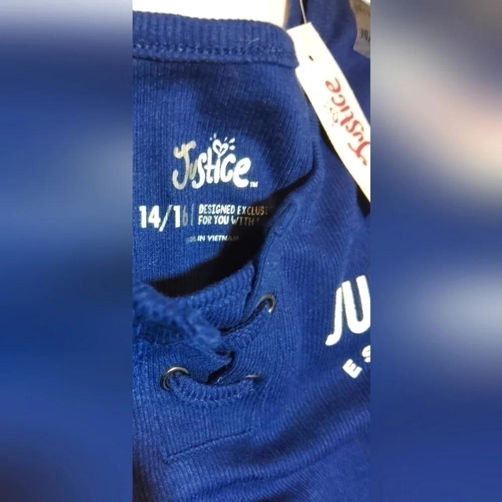Justice Est. 2004 Ribbed Long Sleeve Shirt- 14/16